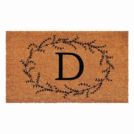 Calloway Mills Monogram Door Mat, Black, Natural, 24 in W x 36 in L 108362436D